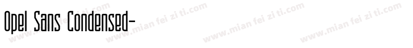Opel Sans Condensed字体转换